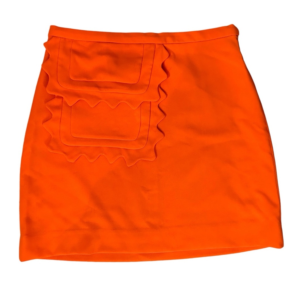 Orange Ravioli Mini Skirt